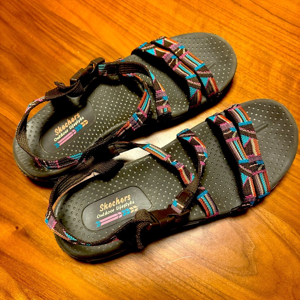 Skechers Tribal Strappy Sandals Women 9 Outdoor Lifestyle